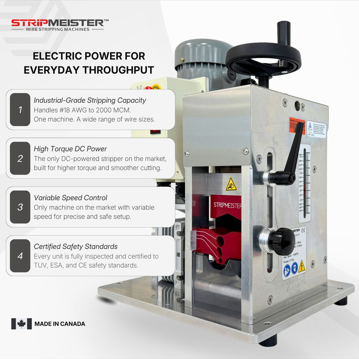 StripMeister E2000 Pro Heavy Duty Wire Stripping Machine